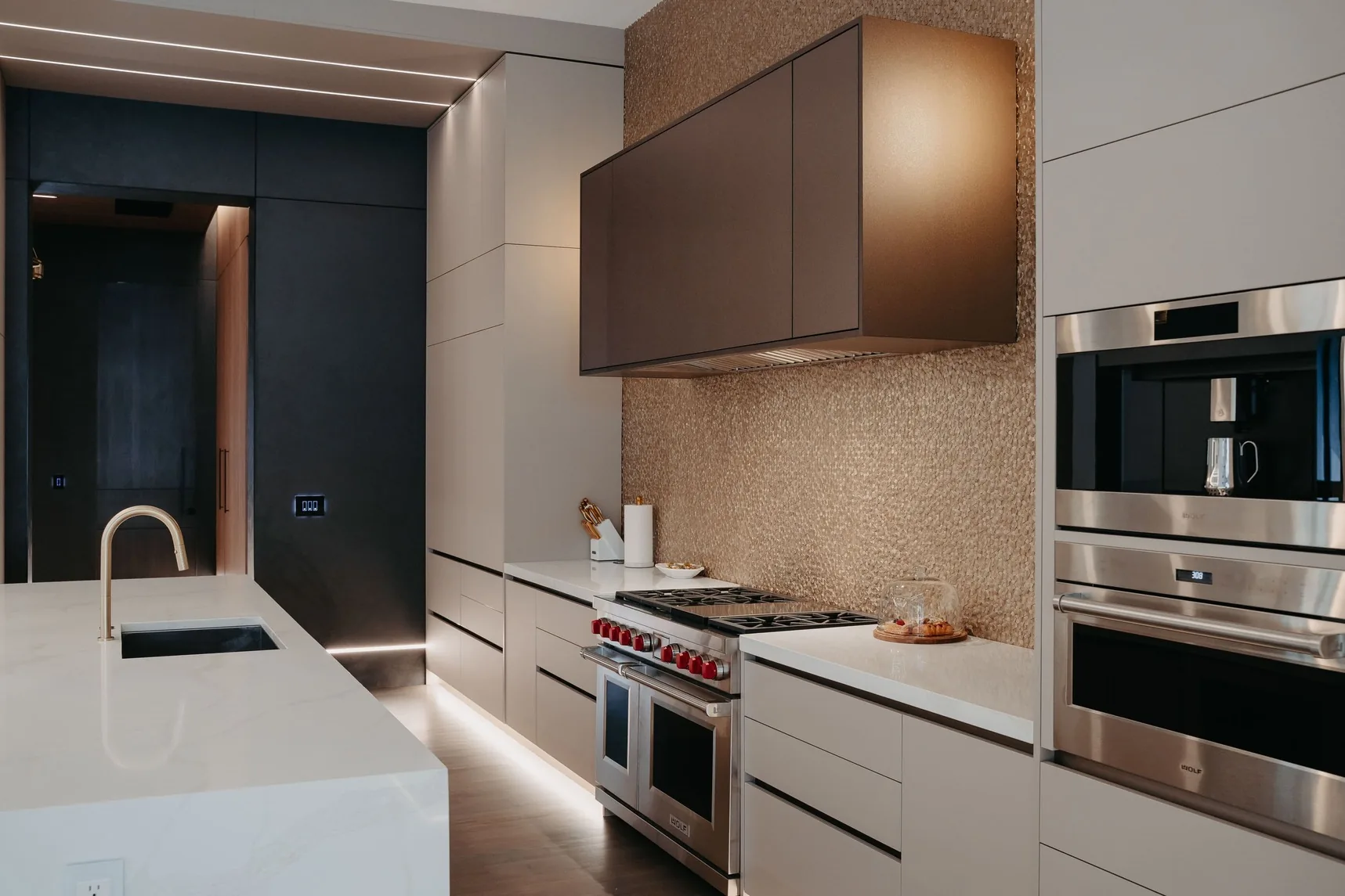 Modern kitchen remodel with seamless cabinetry