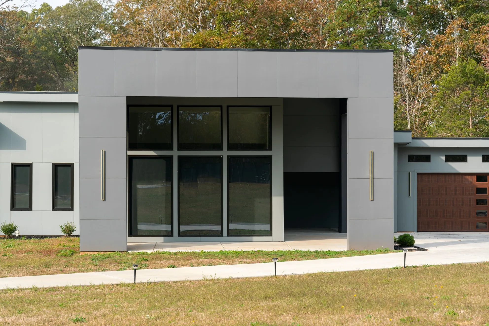 Modern custom home exterior in Charlotte, NC